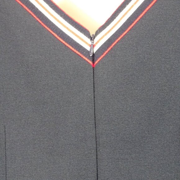 Maggy London Navy Blue V-Neck Sheath Dress Women Size 4 Short Sleeve - Picture 3 of 6